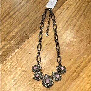 Vivi Pink and Black metal Necklace